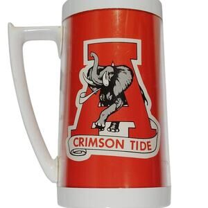 70/80's Thermo-Serv Crimson Tide Cup – Alabama Graphics, Made in U.S.A., 6-3/8"H